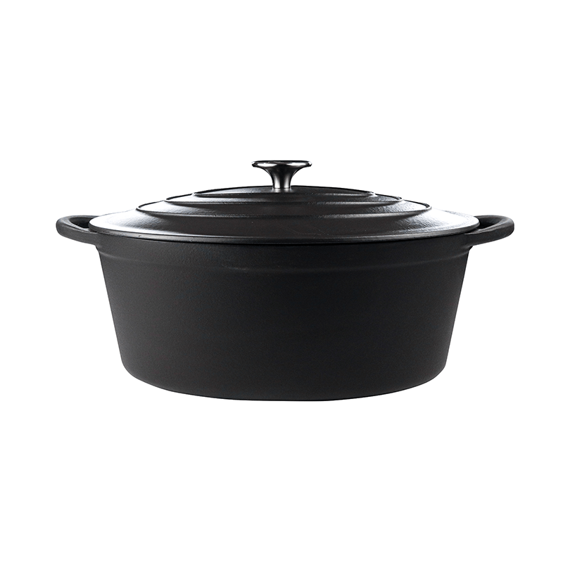 Chef Matt Black Cookware – Cast Iron 6.0l Oval Casserole Chef Matt Black Cookware – Cast Iron 6.0l Oval Casserole