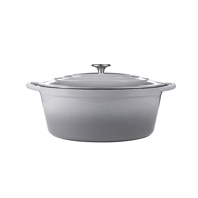 Chef Grey Cookware – Cast Iron 6.0l Oval Casserole Chef Grey Cookware – Cast Iron 6.0l Oval Casserole