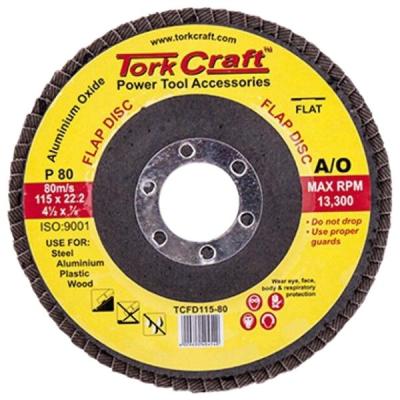 Tork Craft – Flap Sanding Disc 115mm 80 Grit – Pack of 10 Tork Craft – Flap Sanding Disc 115mm 80 Grit – Pack of 10
