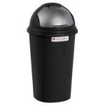 Contour – Round Refuse Bin with Flip Lid 25L – Black/Grey – Pack of 5 Contour – Round Refuse Bin with Flip Lid 25L – Black/Grey – Pack of 5