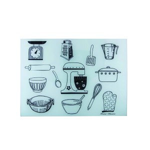 Home Classix Glass Cutting Board Busy Lizzie 30x40cm Home Classix Glass Cutting Board Busy Lizzie 30x40cm