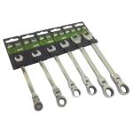 WALDO – Ratchet Combination Spanner Cr-V with Swivel Head – 6 Piece WALDO – Ratchet Combination Spanner Cr-V with Swivel Head – 6 Piece