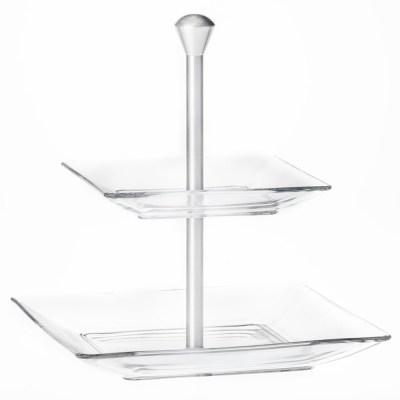 Borgonovo Modi’ 2-Tiered Tray With Metal Stand (15+21) Borgonovo Modi’ 2-Tiered Tray With Metal Stand (15+21)