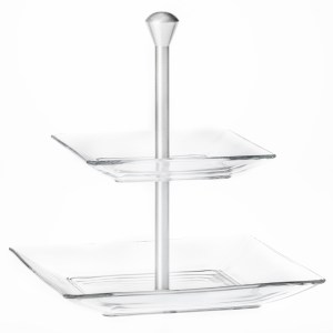 Borgonovo Modi’ 2-Tiered Tray With Metal Stand (15+21) Borgonovo Modi’ 2-Tiered Tray With Metal Stand (15+21)