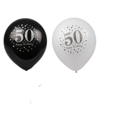 24 x Balloons Helium 6 Piece Milestone 50 24 x Balloons Helium 6 Piece Milestone 50