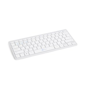 PowerUp Dual Mode Wireless Keyboard – White/Silver PowerUp Dual Mode Wireless Keyboard – White/Silver