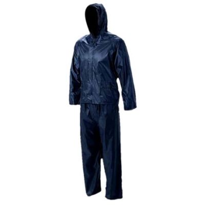 Dromex 2 Piece Rubberised Rain Suit – Navy Blue – S Dromex 2 Piece Rubberised Rain Suit – Navy Blue – S