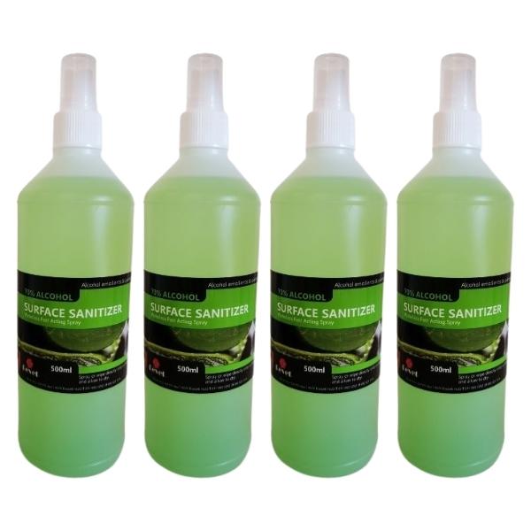 Revet – Waterless Surface Sanitizer Spray 500ml (70% Alc) – Pack of 4 Revet – Waterless Surface Sanitizer Spray 500ml (70% Alc) – Pack of 4