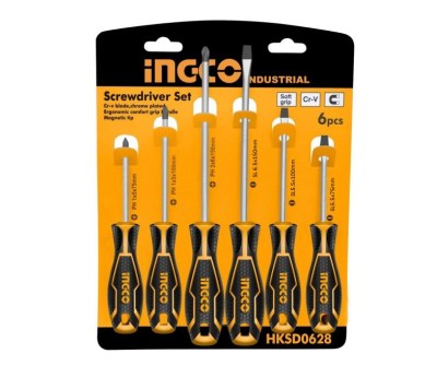 INGCO Cr-V 6 Pieces Screwdriver Set-HKSD0628 INGCO Cr-V 6 Pieces Screwdriver Set-HKSD0628