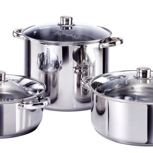 Salton Stainless Steel 6 Piece Family Potset Salton Stainless Steel 6 Piece Family Potset