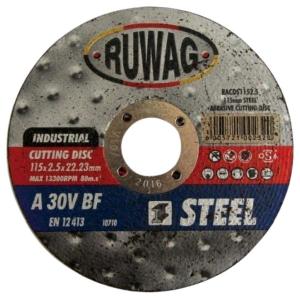 Ruwag – Cutting Disc / Steel Abrasive Cutting Disc 115mm – Pack of 5 Ruwag – Cutting Disc / Steel Abrasive Cutting Disc 115mm – Pack of 5