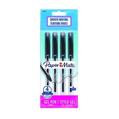 PAPER MATE Jiffy Gel pen 0,5mm Black 4pk PAPER MATE Jiffy Gel pen 0,5mm Black 4pk