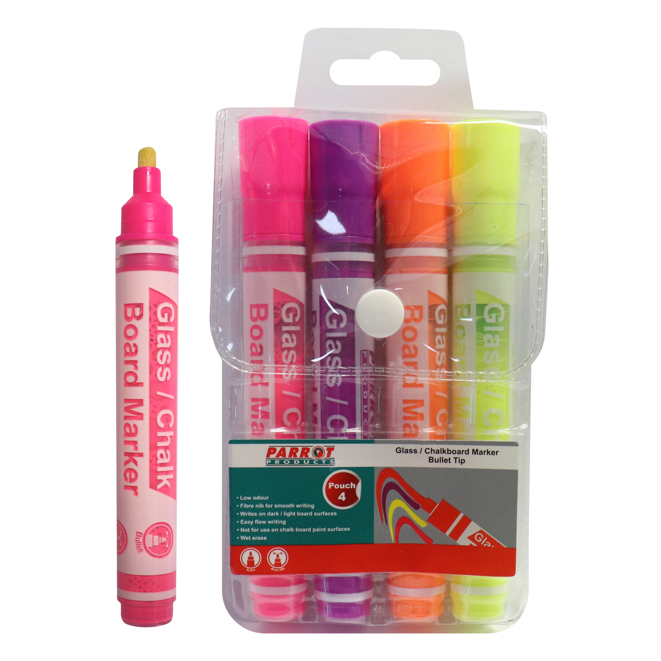 Whiteboard/ Glass Markers – Pouch of four Whiteboard/ Glass Markers – Pouch of four
