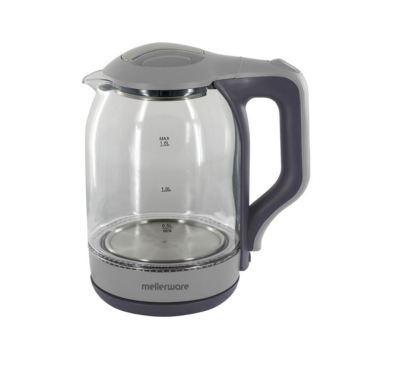 Mellerware 1.8L Cordless Glass Kettle -Grey Mellerware 1.8L Cordless Glass Kettle -Grey