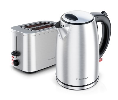 Bennett Read Allure Kettle & Toaster Brushed Stainless Steel Set Bennett Read Allure Kettle & Toaster Brushed Stainless Steel Set