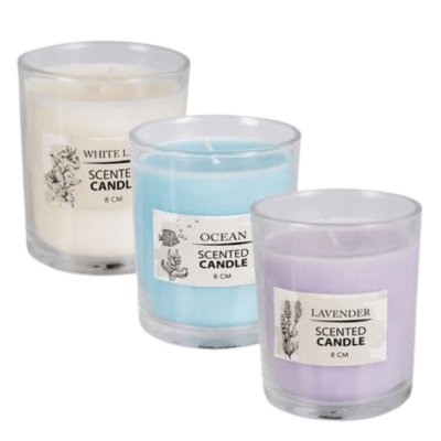 Scented Candles in Holders – Set of 3 Scented Candles in Holders – Set of 3