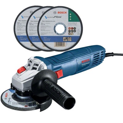 Bosch GWS 700 Angle Grinder and 3 Bosch Cutting Discs for Metal Bosch GWS 700 Angle Grinder and 3 Bosch Cutting Discs for Metal