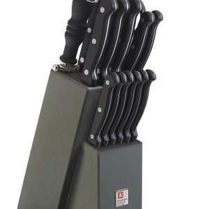 Richardson Artisan 15pce Knife Block Black Richardson Artisan 15pce Knife Block Black