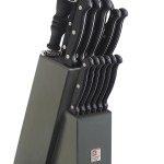 Richardson Artisan 15pce Knife Block Black Richardson Artisan 15pce Knife Block Black
