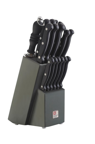 Richardson Artisan 15pce Knife Block Black Richardson Artisan 15pce Knife Block Black