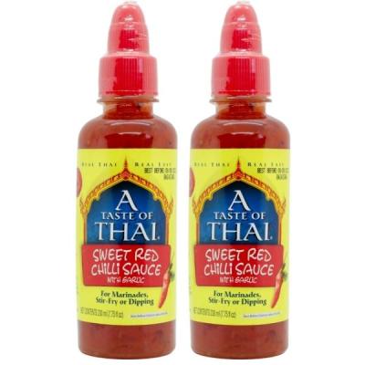 A Taste of Thai – Sweet Red Chilli Sauce with Garlic 230ml – Pack of 2 A Taste of Thai – Sweet Red Chilli Sauce with Garlic 230ml – Pack of 2