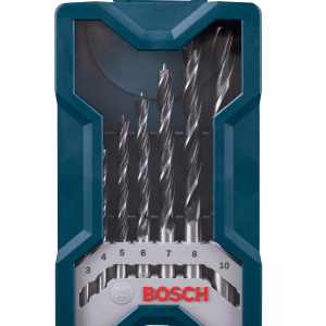 Bosch 7 Piece Mini-X-Blue Line Wood Drill Bit Set (3-10mm) Bosch 7 Piece Mini-X-Blue Line Wood Drill Bit Set (3-10mm)