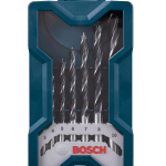 Bosch 7 Piece Mini-X-Blue Line Wood Drill Bit Set (3-10mm) Bosch 7 Piece Mini-X-Blue Line Wood Drill Bit Set (3-10mm)
