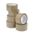 Packaging Tape Clear 48mm x 100m Brown (Pack of 6) Packaging Tape Clear 48mm x 100m Brown (Pack of 6)