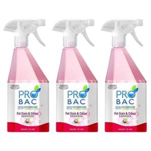 Probac – Pet Stain & Odour Remover 750ml – Pack of 3 Probac – Pet Stain & Odour Remover 750ml – Pack of 3