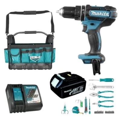 Makita – Cordless Hammer Drill DHP482 Combo Kit with Accessories Makita – Cordless Hammer Drill DHP482 Combo Kit with Accessories