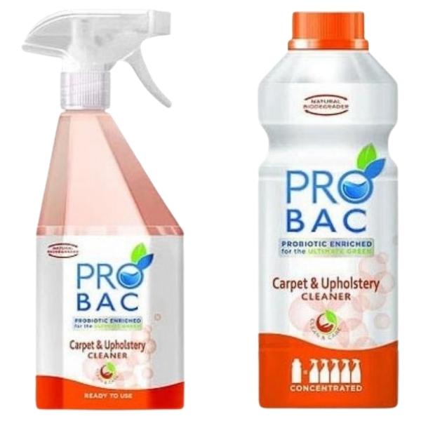 Probac – Carpet & Upholstery Cleaner 750ml Sprayer and 1L Refill Bottle Probac – Carpet & Upholstery Cleaner 750ml Sprayer and 1L Refill Bottle