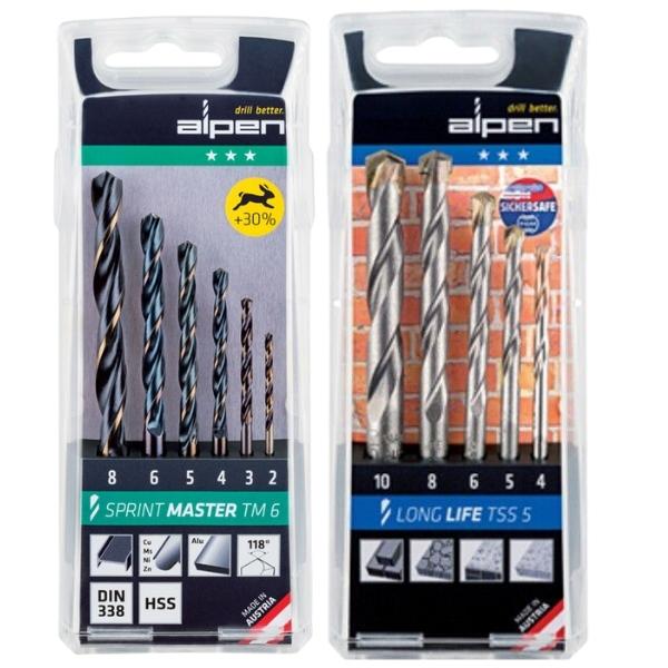 Alpen – Masonry & Sprint Master Drill Bit Set – 11 Piece in Total Alpen – Masonry & Sprint Master Drill Bit Set – 11 Piece in Total