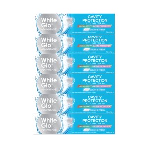 White Glo Advantage Toothpaste Cavity Protection 75ml x 6 White Glo Advantage Toothpaste Cavity Protection 75ml x 6