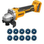 Ingco – Lithium-Ion Angle Grinder with Segmented Diamond Blades 115mm(10pc) Ingco – Lithium-Ion Angle Grinder with Segmented Diamond Blades 115mm(10pc)