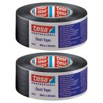Tesa – Duct Tape 50mm x 50m – Black – Pack of 2 Tesa – Duct Tape 50mm x 50m – Black – Pack of 2