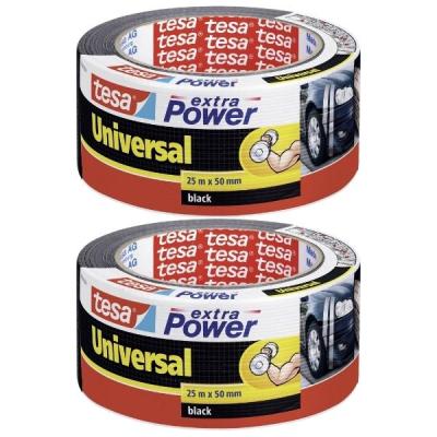 Tesa – Cloth Tape 50mm x 25m – Universal Extra Power- Black (Pack of 2) Tesa – Cloth Tape 50mm x 25m – Universal Extra Power- Black (Pack of 2)
