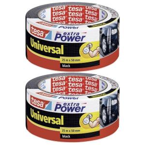 Tesa – Cloth Tape 50mm x 25m – Universal Extra Power- Black (Pack of 2) Tesa – Cloth Tape 50mm x 25m – Universal Extra Power- Black (Pack of 2)
