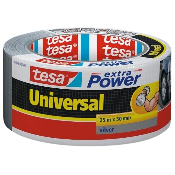 Tesa – Cloth Tape / Universal Extra Power Cloth Tape 50mm x 25m – Silver Tesa – Cloth Tape / Universal Extra Power Cloth Tape 50mm x 25m – Silver