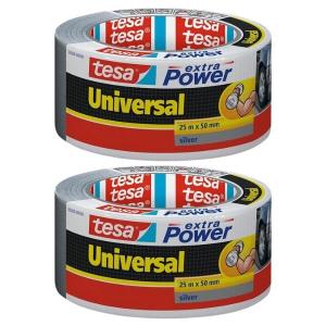 Tesa – Cloth Tape 50mm x 25m – Universal Extra Power- Silver (Pack of 2) Tesa – Cloth Tape 50mm x 25m – Universal Extra Power- Silver (Pack of 2)