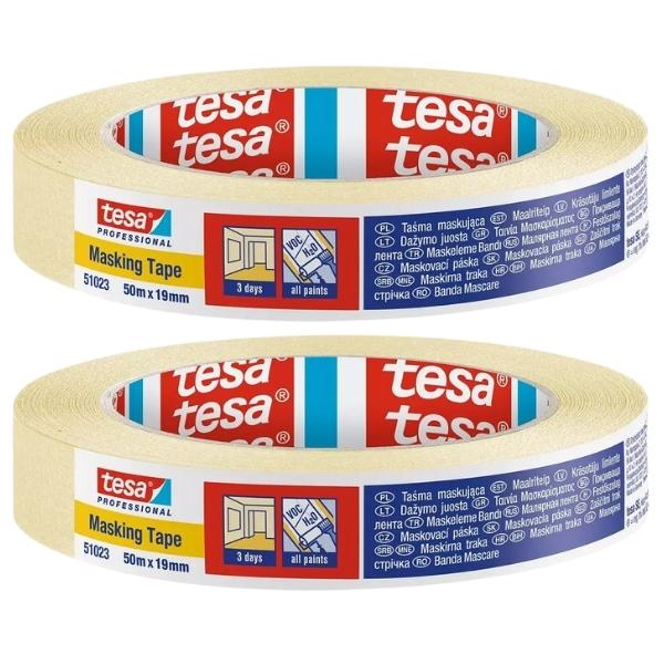 Tesa – Masking Tape 19mm x 50m – Pack of 2 Tesa – Masking Tape 19mm x 50m – Pack of 2