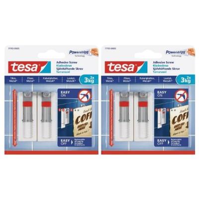 Tesa Adhesive Screw 2 x 3Kg – Pack of 2 Tesa Adhesive Screw 2 x 3Kg – Pack of 2