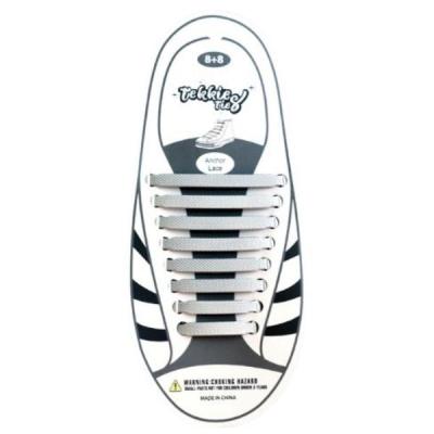 Tekkie Ties Shoe Laces For Adults – Unisex – Silver Tekkie Ties Shoe Laces For Adults – Unisex – Silver