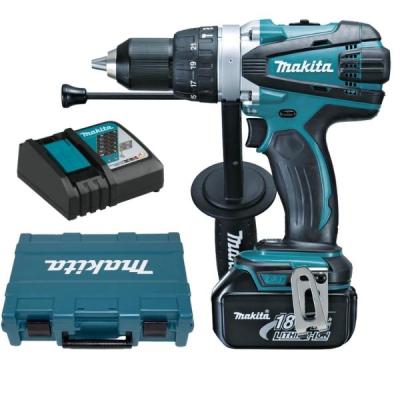 Makita – Cordless Impact Drill DHP458ZK , 5.0Ah Battery, Charger and Case Makita – Cordless Impact Drill DHP458ZK , 5.0Ah Battery, Charger and Case