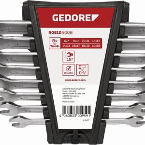 Gedore Red 8-Piece Double Open-Ended Spanner Set Gedore Red 8-Piece Double Open-Ended Spanner Set