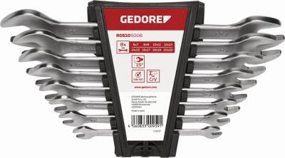Gedore Red 8-Piece Double Open-Ended Spanner Set Gedore Red 8-Piece Double Open-Ended Spanner Set
