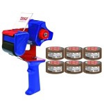 Tesa – Packaging Tape Dispenser with 6 Pack 50mm x 66m Brown/Buff Tape Tesa – Packaging Tape Dispenser with 6 Pack 50mm x 66m Brown/Buff Tape