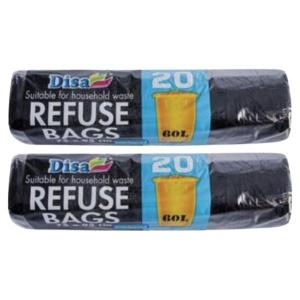 Source Direct – Refuse Bags 60L 75 x 95cm 20 Units Per Pack – Pack of 2 Source Direct – Refuse Bags 60L 75 x 95cm 20 Units Per Pack – Pack of 2