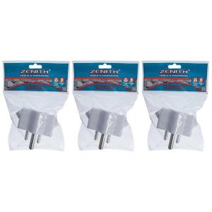 Zenith – Plug Adaptor 1 x 16A + 2 x 5A 2 Pin – Pack of 3 Zenith – Plug Adaptor 1 x 16A + 2 x 5A 2 Pin – Pack of 3