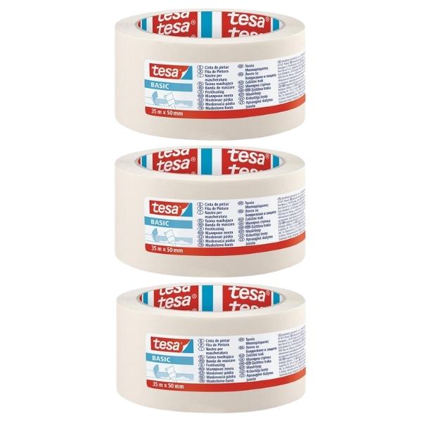 Tesa – Masking Tape 50mm x 35m – Pack of 3 Tesa – Masking Tape 50mm x 35m – Pack of 3
