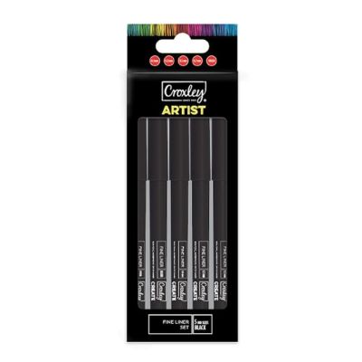 Croxley Artist Fineliner Set Black Box of 5 Croxley Artist Fineliner Set Black Box of 5